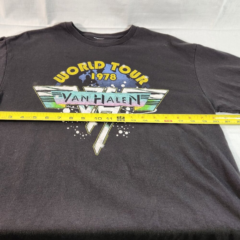 Van Halen World Tour 1978 Band Tee T-Shirt Sz Large Graphic Print Unisex VG - Picture 3 of 12